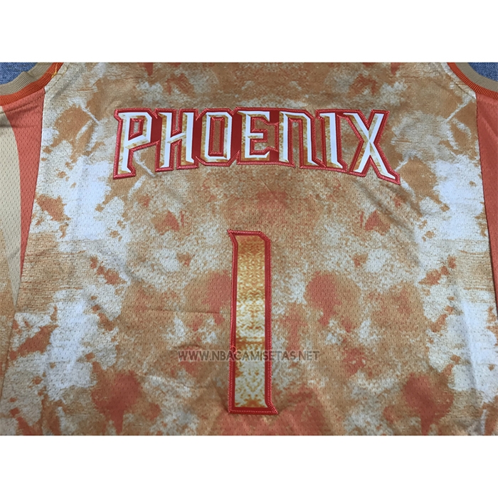 Camiseta Phoenix Suns Devin Booker NO 1 Select Series 2023 Naranja